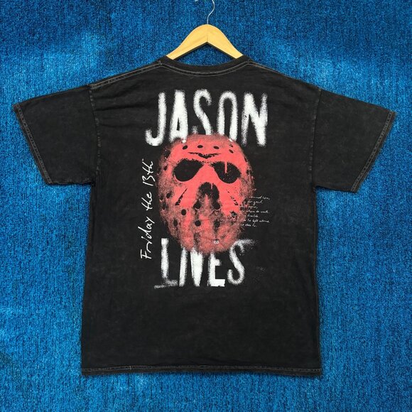 Bloody Disgusting x Friday the 13th Jason Lives Horror Tee L - Picture 1 of 4